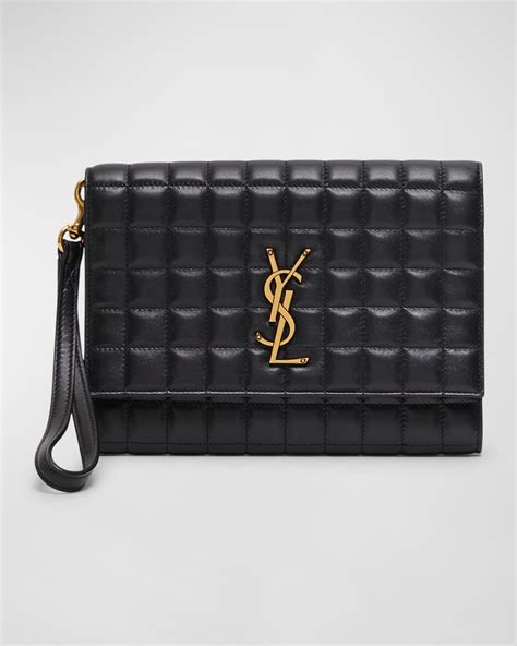 ysl leather pouch nude|Women's Saint Laurent Clutches & Pouches .